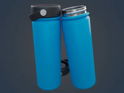 Large Water Bottle Low-poly 3D model
