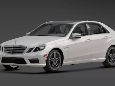 Mercedes class E Low-poly 3D model