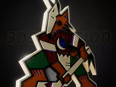 Arizona Coyotes logo - Cinematic - 3D print 3D model