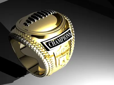 SUPER BOWL RING LV own design 20mm 3D print model