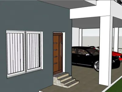 DOUBLE STORY DUPLEX EXTERIOR DESIGN  3D model