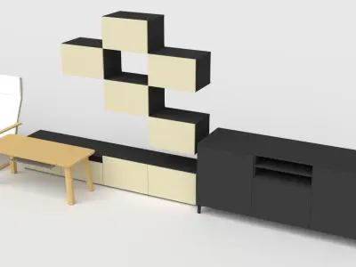 Interior Assets Low poly Low-poly 3D model