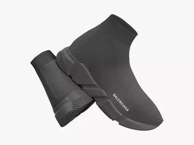 Balenciaga Speed Trainers Mono Grey 3D model
