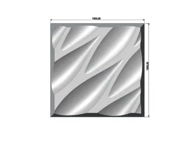 3d wall panel relief with wavy patterns 3D print model