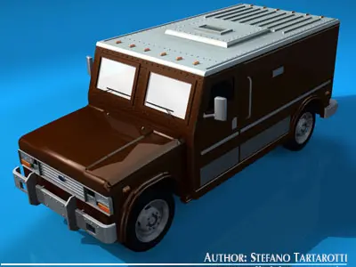 Bank truck 3D model