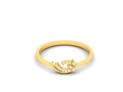 Diamond Ring For Women 3d Print Model 3D print model