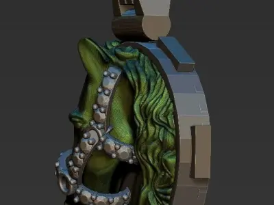 horse with ironwork-caballo 3D model