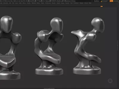 human head modern sculpture 3d print model 94 3D print model