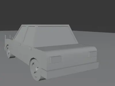 low poly car Low-poly 3D model
