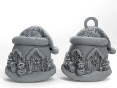 christmas igloo house decor  3D print model