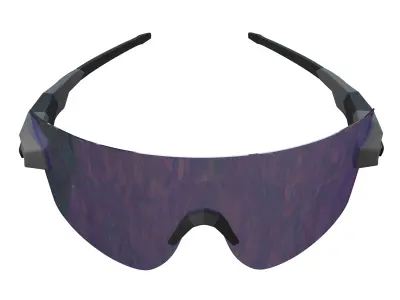 Purple Lens Sports Sunglasses 3D model