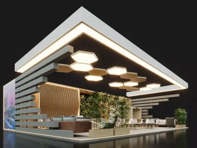 Exhibition Stand - 14m x 10m 3D model 3D model 3D model