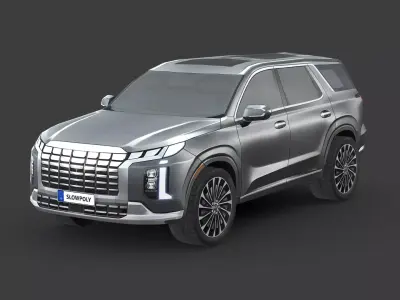 Hyundai Palisade 2023 Low-poly 3D model