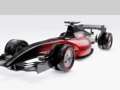 Generic F1  Low-poly 3D model