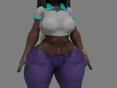 Tiffany Bunny Low-poly 3D model