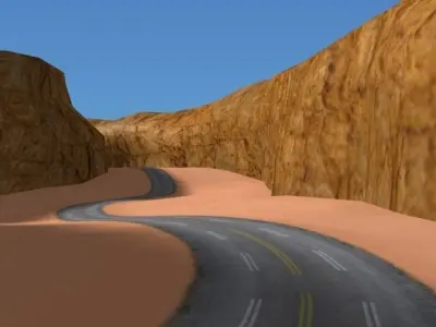 Rum Valley  - Racing Track Low-poly 3D model