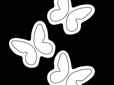 Butterfly Neon Sign 3D model