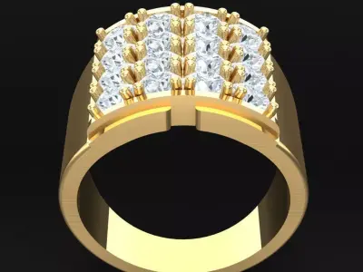 Luxury Men Rings Designs 5MR044 3D print model