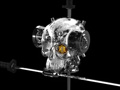Skull and Sword 3D model