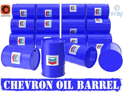 Chevron oil barrel  3D model