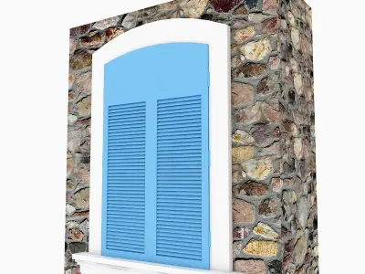 old window 11 Low-poly 3D model