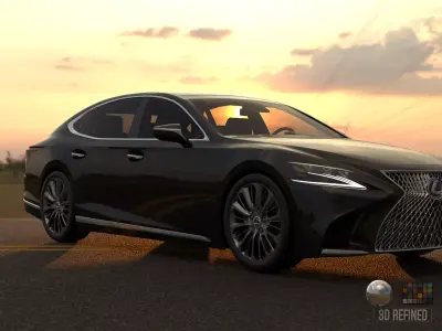 LEXUS IS -Rigged and Render Ready-unreal-vray-redshift Low-poly 3D model