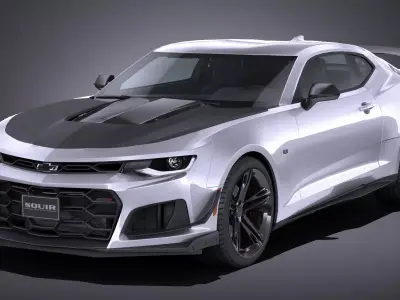 Chevrolet Camaro ZL1 1LE CG 2018 LowPoly 3D model