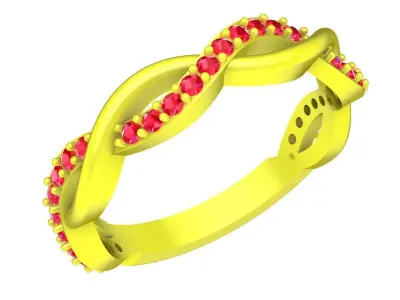 Luxury Infinity Twist Pave Ring 5174 3D print model