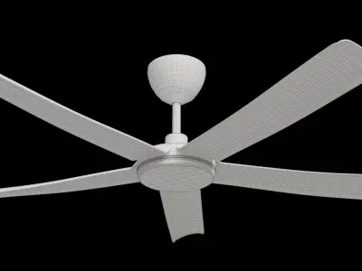 Bronx 56 Dc Ceiling Fan Dark Koa Low-poly 3D model