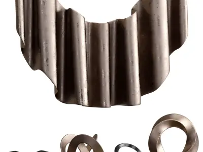 metal sculpture Low-poly 3D model