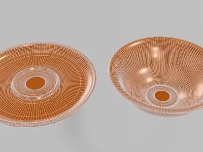 Soup Bowl with bottom plate Free 3D print model