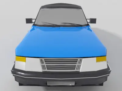 Saab 900 Cabriolet Low-poly 3D model