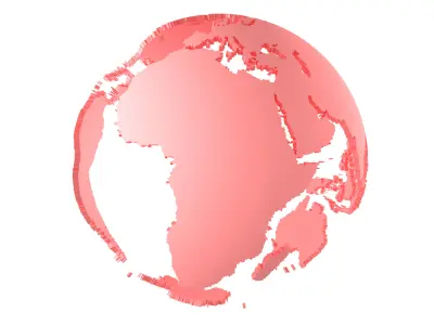 Globe Shell Light Pink 3D model
