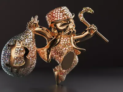 Iced Out Monopoly Man 3D model