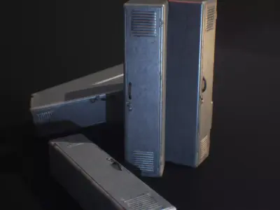 PBR Metal Locker - Texture Variation Low-poly 3D model