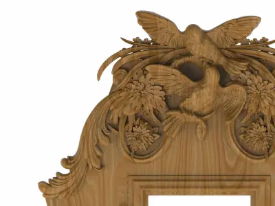Carved picture frame STL 3D model