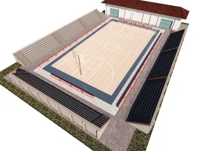 Basketball Small Stadium  Low-poly 3D model