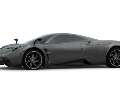 Pagani Huayra 3D Model High-Quality Detailed Design Low-poly 3D model