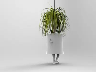WALKING PLANTER Free 3D model