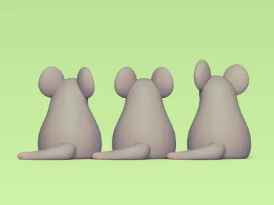 Mouse Friends 3D print model