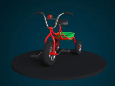 Children Bicycle Free low-poly 3D model