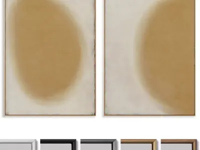 Abstract Painting Frame set 3D model 188
