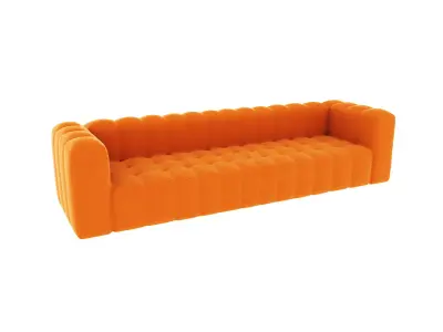 Modern Luxury Orange Sofa 3D model