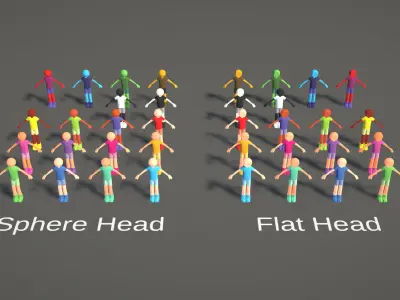 ToonPoly - People 01  Low-poly 3D model