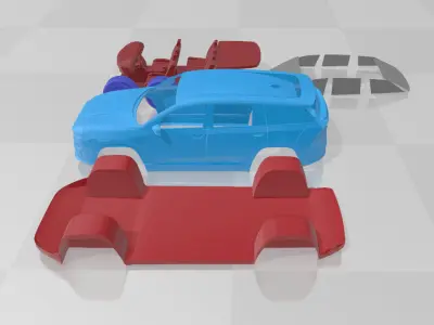 Jeep Wagoneer S 2024 - Separate Parts STL Model 3D print model