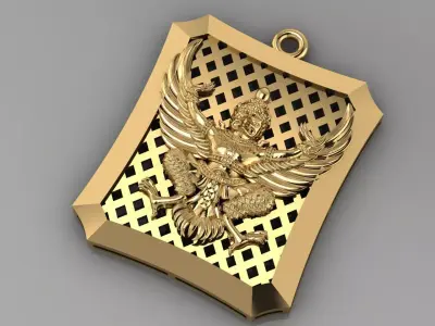 Khmer Krud Pendant 3D print model