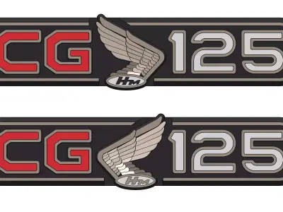 Honda CG 125 emblem 3D model