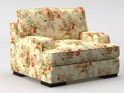 Floral Armchair 3D model