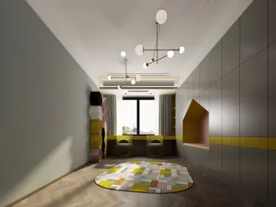 Children Room Interior 3D model 14