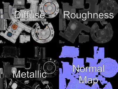 Futuristic SciFi Space Capsule Model Pack Low-poly 3D model